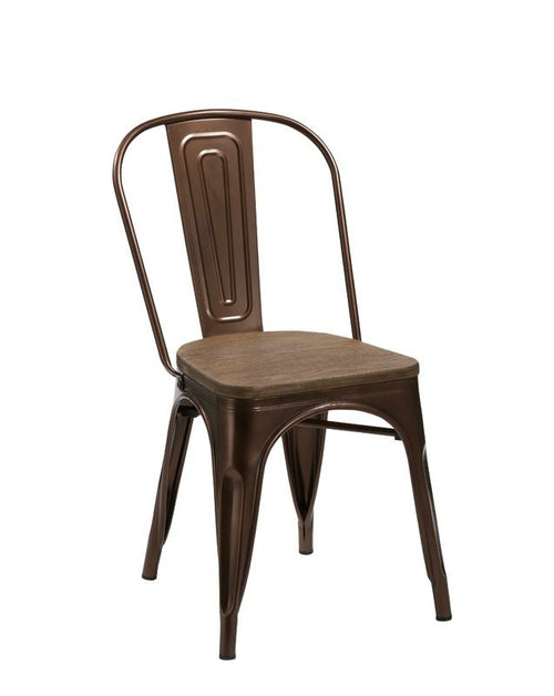 Four 33" Metal and Wood Dining Chairs - Lolley's Logistics