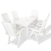 7 Piece Outdoor Dining Set Plastic White - Lolley's Logistics
