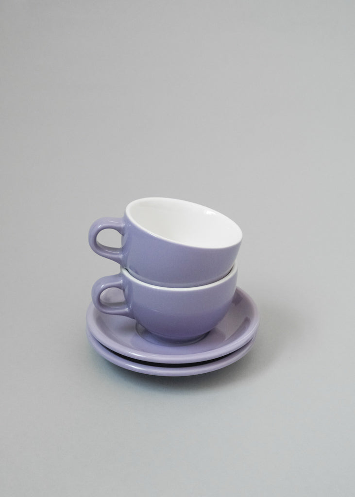 8oz ORIGAMI Latte Cups and Saucers - various colors – Slow Pour Supply