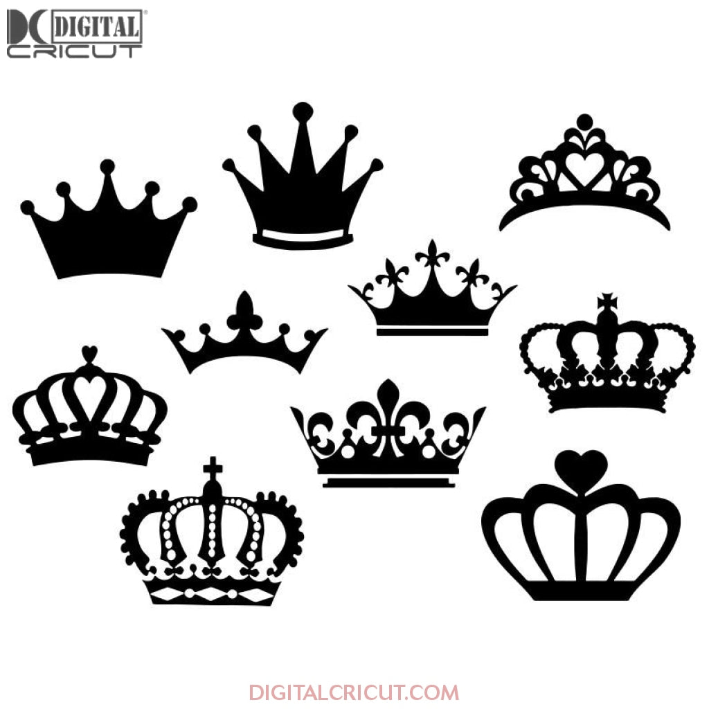 Download Crown Bundle Svg Files For Silhouette Files For Cricut Svg Dxf Eps Digitalcricut