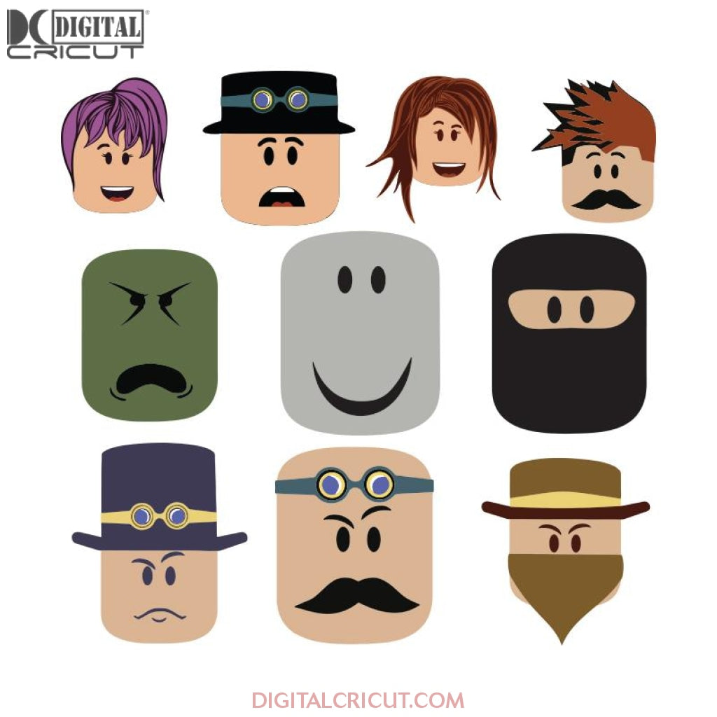 Download Roblox Charactor Svg Cricut File Gamer Svg Roblox Svg Roblox Face Digitalcricut