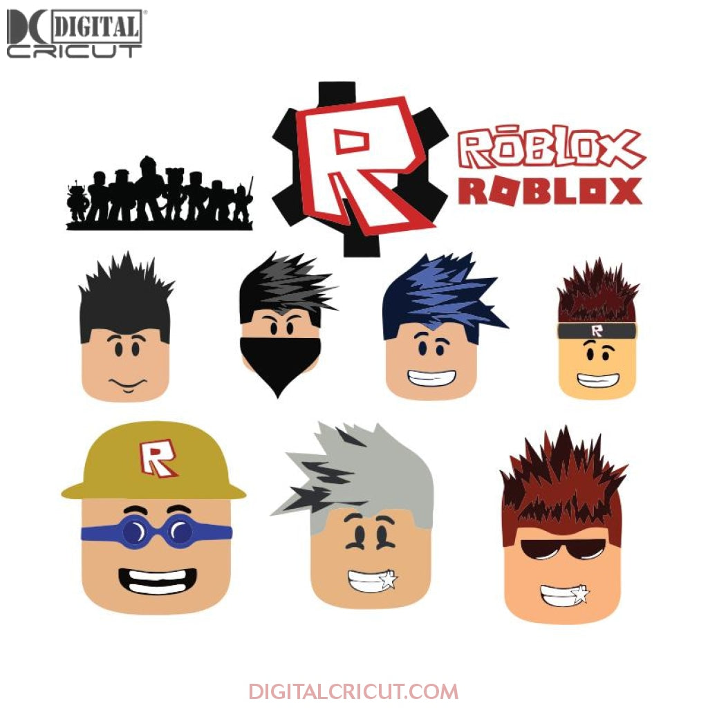 Roblox Charactor Svg Cricut File Gamer Svg Roblox Svg Roblox Face Digitalcricut - roblox logo svg free