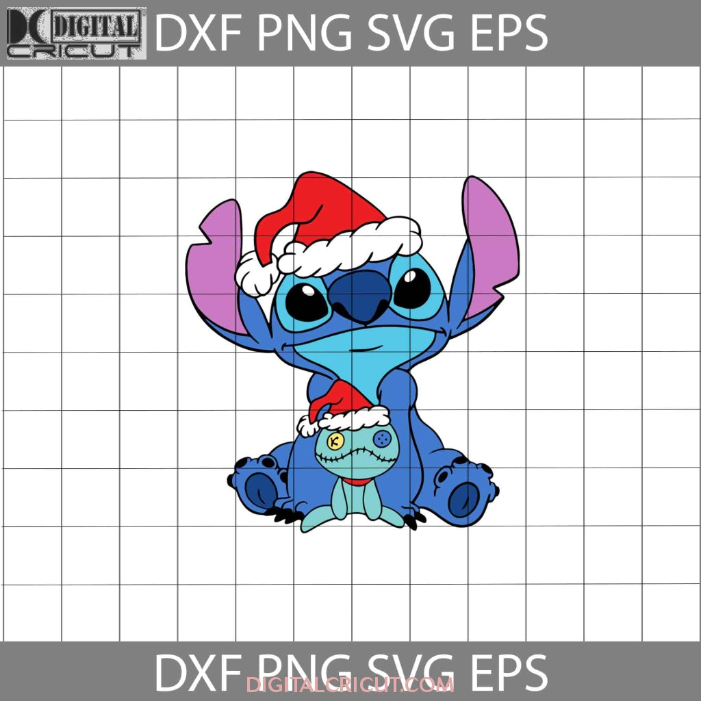 Santa Stitch Christmas high quality Svg, Lilo And Stitch svg, Cartoon