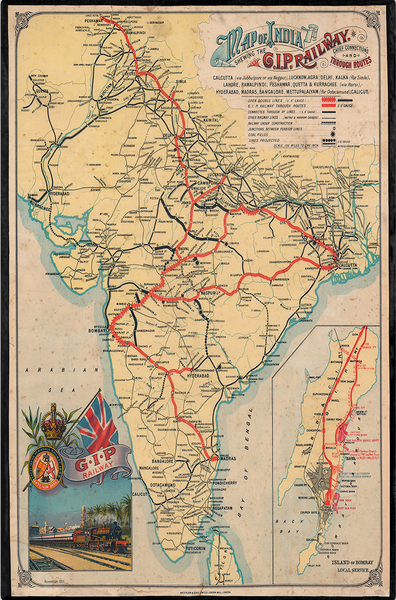 1911 Railway Map of South Asia – Brown History