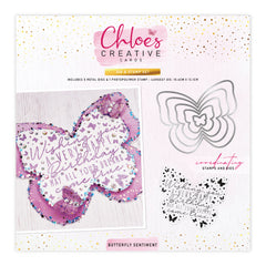 Butterfly Sentiment Stamp and Die Set