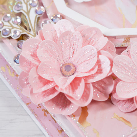 Learn how to make fancy 3D flower cards at home following Chloes Creative Cards step-by-step tutorials.  Join our LIVE stamp-a-long tutorials to make beautiful cards at home.