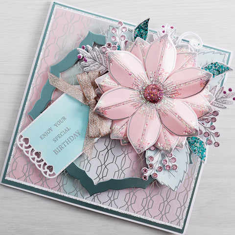 Learn how to create a beautiful handmade card to celebrate a special day. Learn how to emboss, matt and layer using our new Summer Flower Stamps and cutting-dies