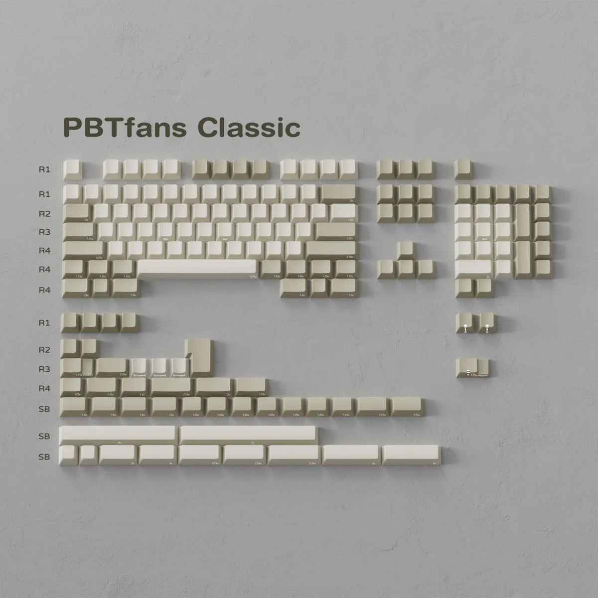 PBTfans Classic Blank Keycaps - Image 4