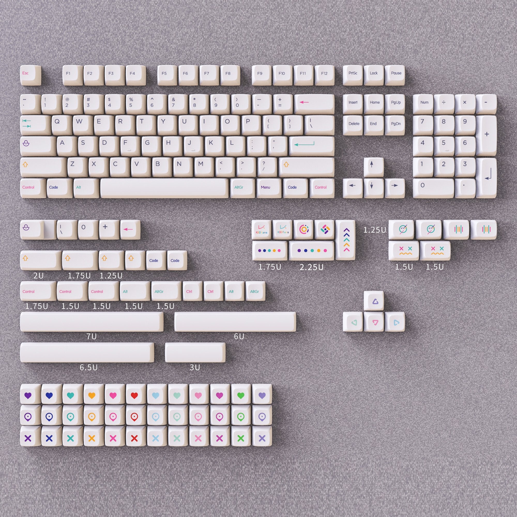 NP PBT Crayon Keycap Set Dye-Sub PBT