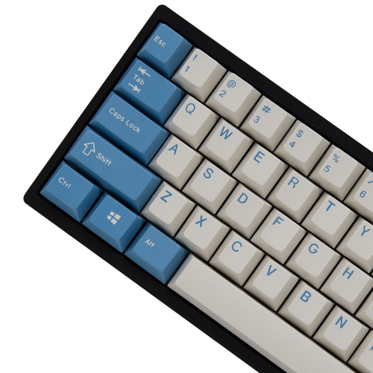 milky blue keycaps