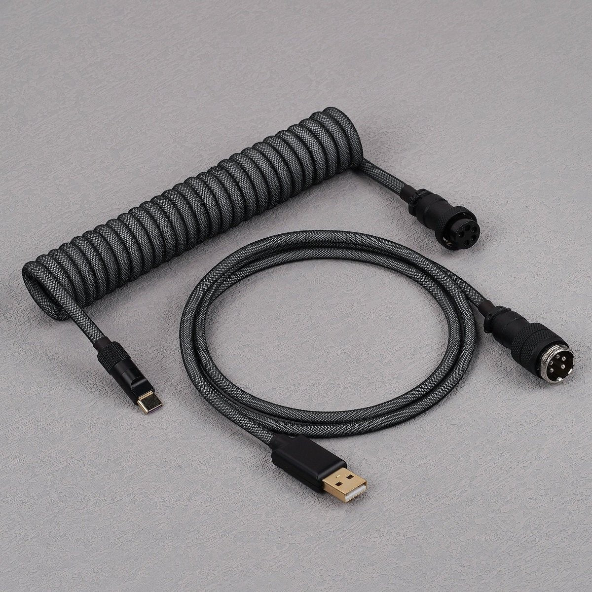 KBDfans Grey Black Handmade USB-C Cable