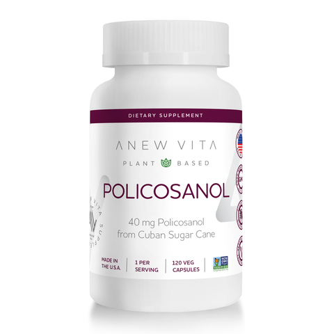 Policosanol Bottle Front Supplement To Lower Cholesterol
