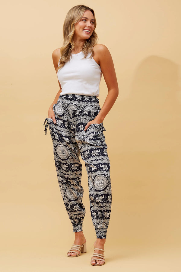 Abstract print boho harem pants, Buy Online