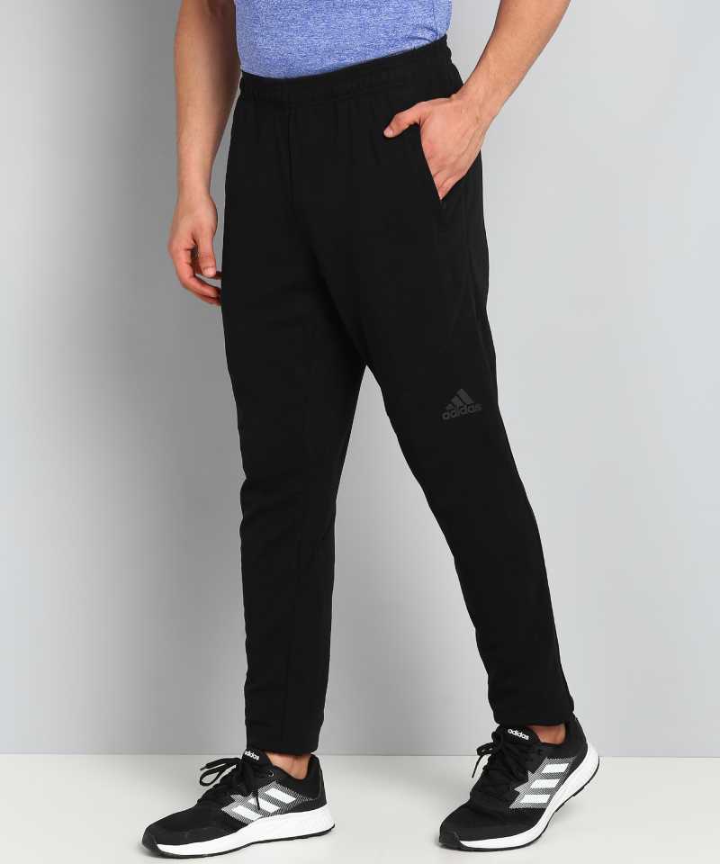 ADIDAS Solid Men Black Track Pants 