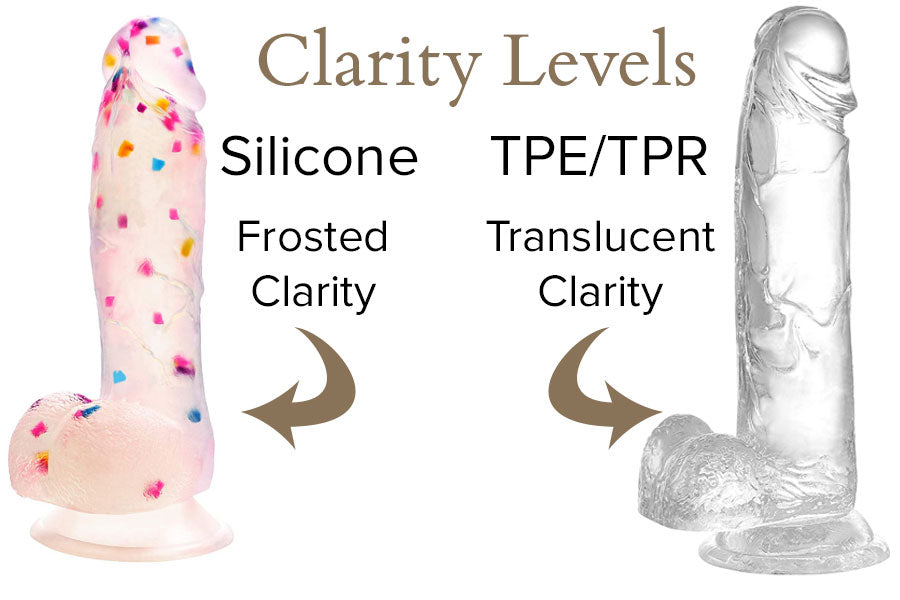 Clear Sex Toys Made Of Silicone & Elastomer Chart