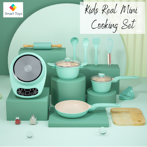 Mini Kitchen Real Cooking Set - Temu