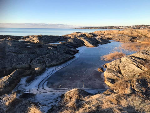 Vinter vid havet i Lilla havsbutiken