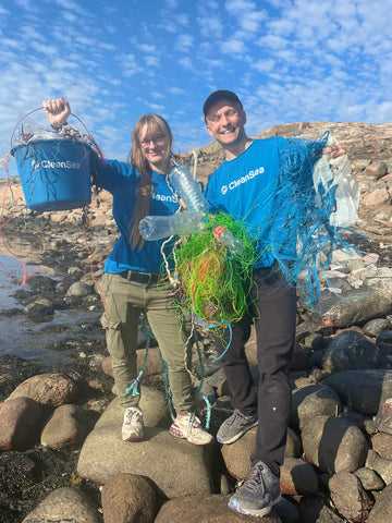 Mikaela och Lukas Julher som grundade CleanSea