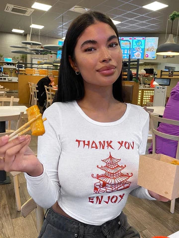 Thank you t-shirt long sleeve