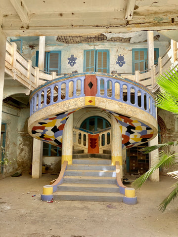 The decaying houses of Saint Louis Senegal