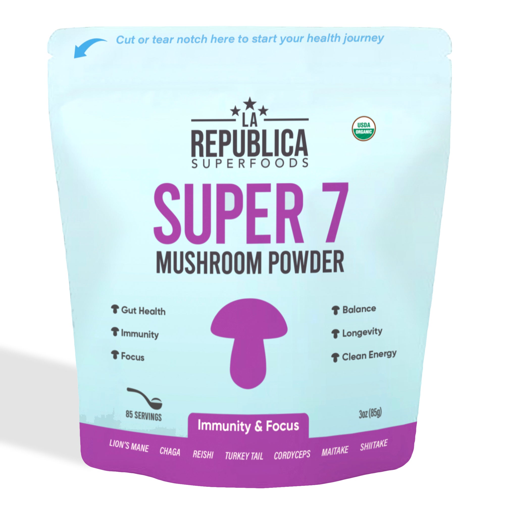 Your Super Magic Mushroom Superfood Powder - Brain Booster, Immune Support,  Natural Energy - Organic Cacao, Chaga, Ashwagandha, Lucuma, Reishi