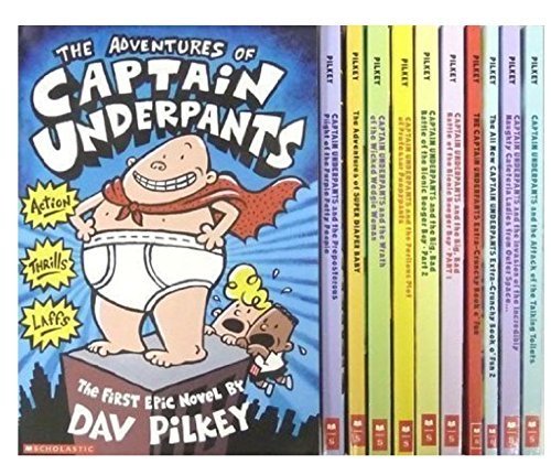 Captain Underpants 12 Books Set Collection (And the Revolting Revenge of  the : 9789999471459: Books 