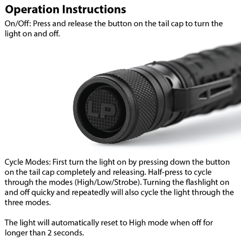 LP290V2 Flashlight Operation Instructions
