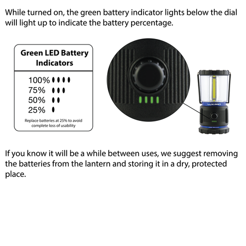 LUXPRO LP369 Lantern Battery Replacement Instructions