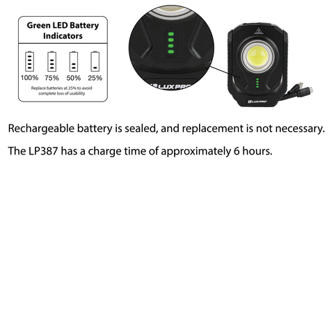 LUXPRO LP387 Work Light Charging Instructions