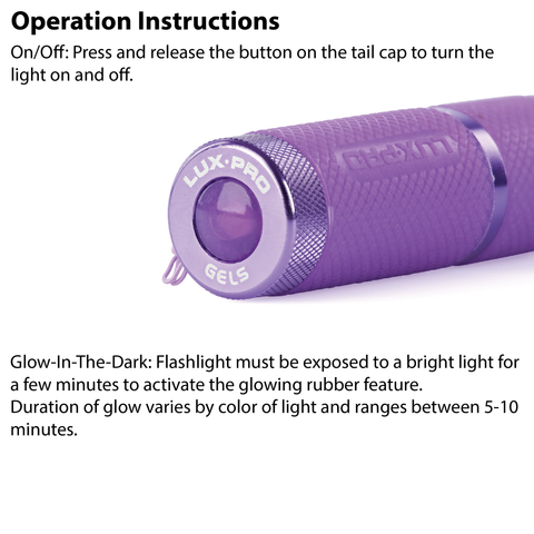 LUXPRO LP395 Keychain Flashlight Operation Instructions
