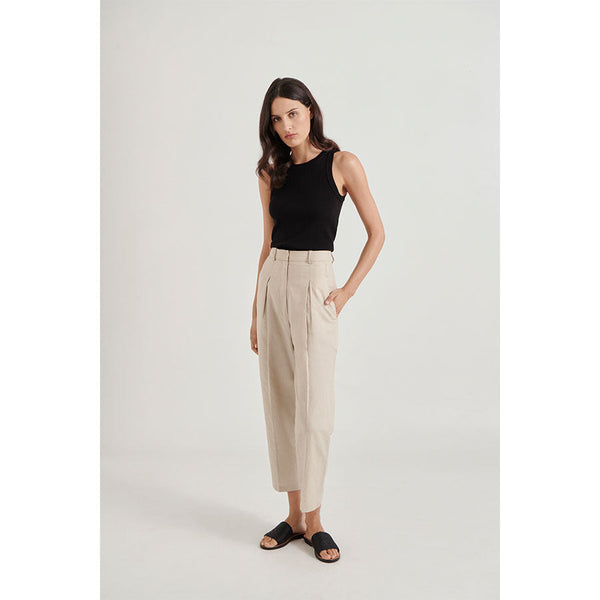 Evie Paperbag Wide-Leg Pant