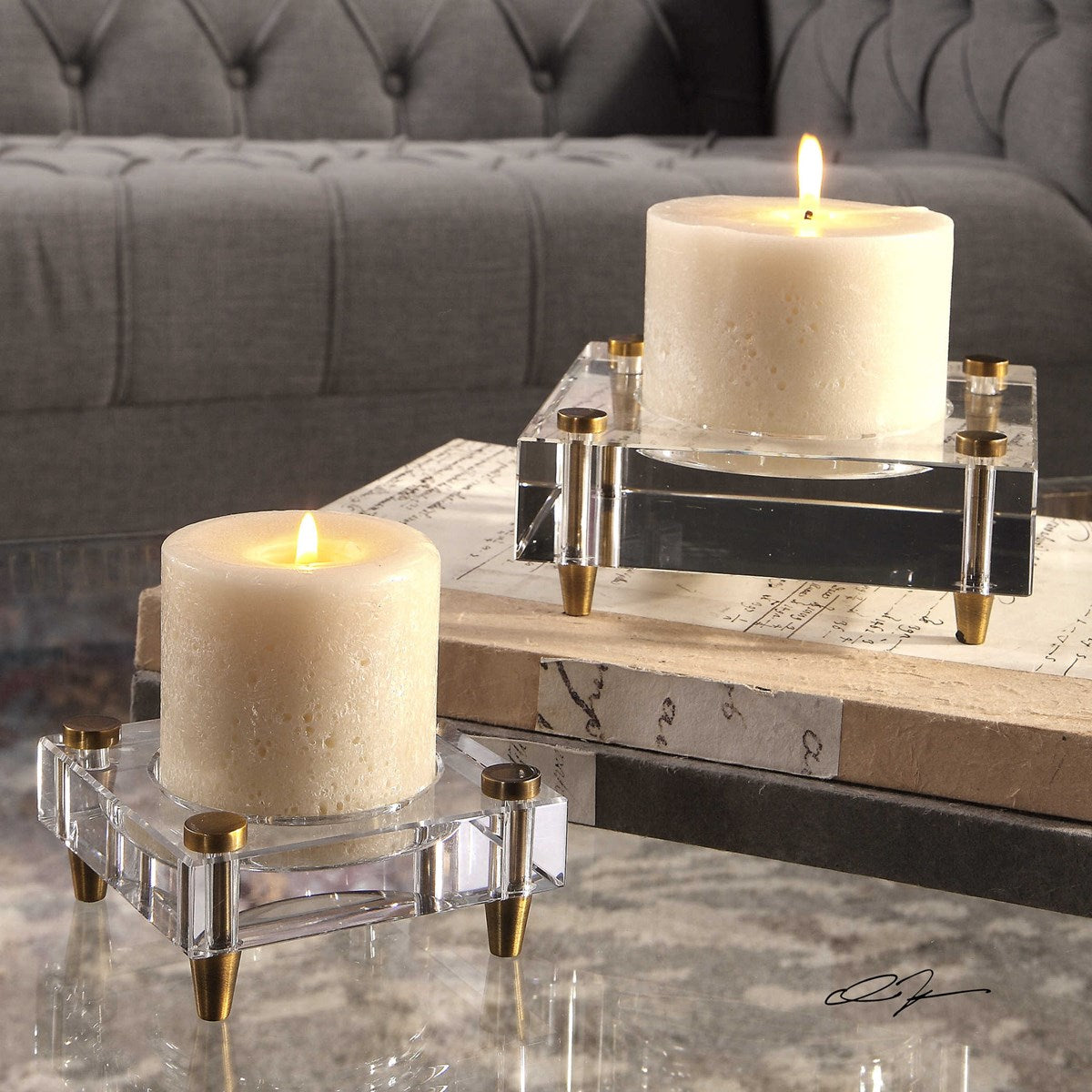 Flavia Candleholders - Set of 2