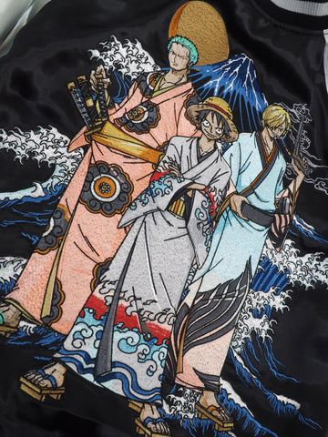 One Piece 三人衆 ルフィ ゾロ サンジ スカジャン 福服堂 Fukufuku Dou