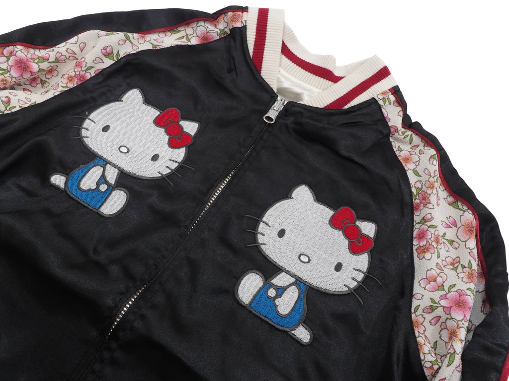 Hello Kitty ハローキティ 縮緬切替袖 スカジャン 福服堂 Fukufuku Dou