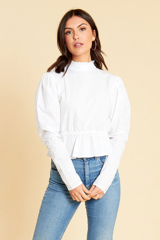 zara white high neck top