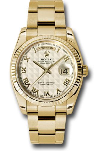 Rolex Datejust 18k Yellow Gold/Steel Ivory Pyramid Ladies 26 Watch