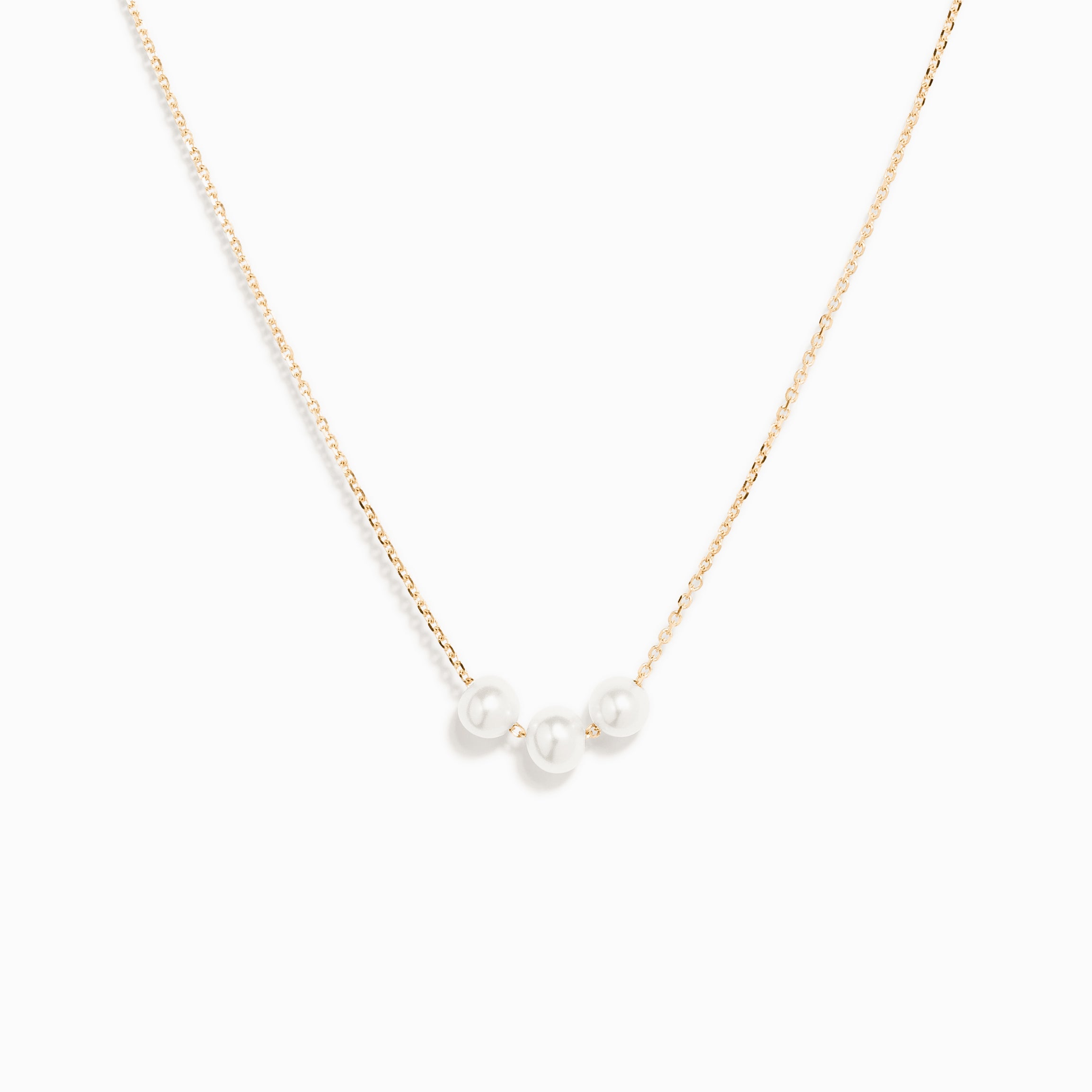 Trio Pearl Necklace / 9K and 18K Solid Gold – NYRELLE