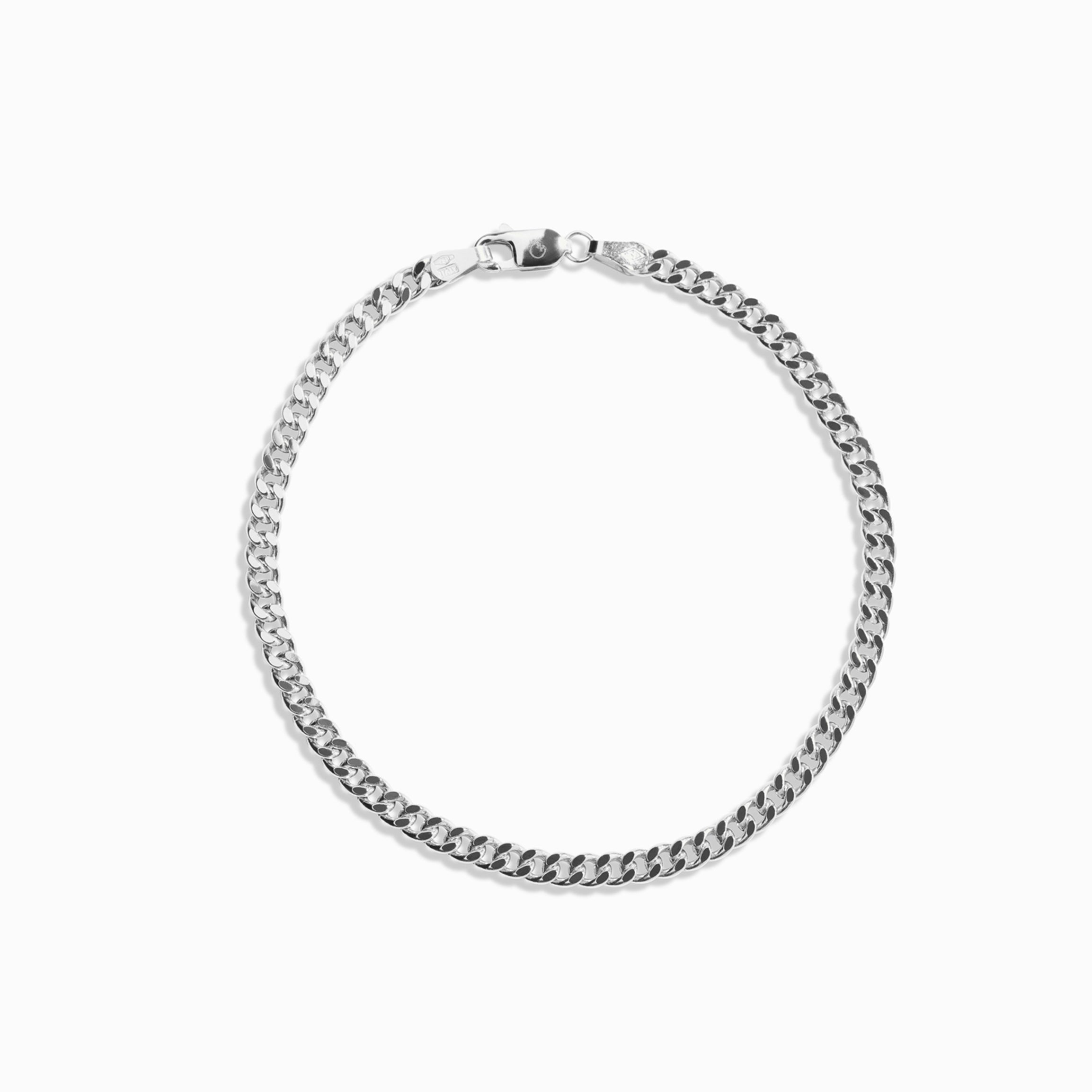 Omega Chain Bracelet / 18K Solid White Gold – NYRELLE