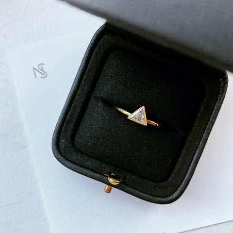 Natasha Sherling triangle diamond ring