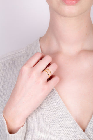 Natasha Sherling Fine stacking rings shown on model