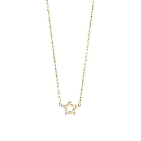 Natasha Sherling diamond tiny star gold necklace