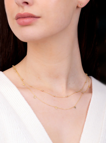 Natasha Sherling gold layering necklace chains