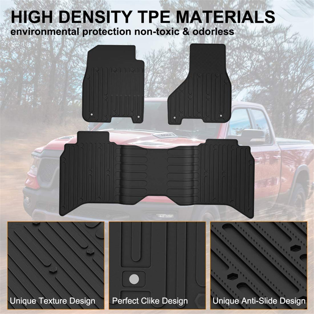 Floor Mats For 2013 2018 Dodge Ram 1500 2500 3500 Crew Cab All