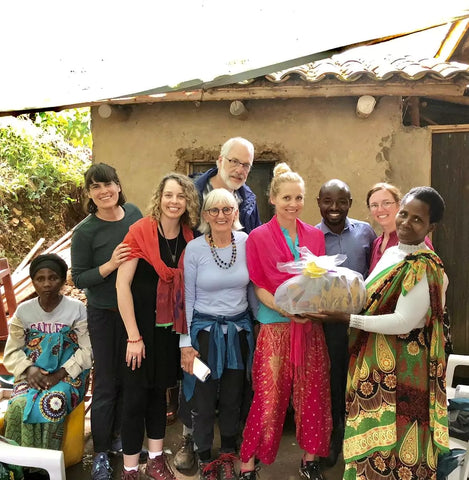 group pic with gifts exchanged at umutuzo cooperative