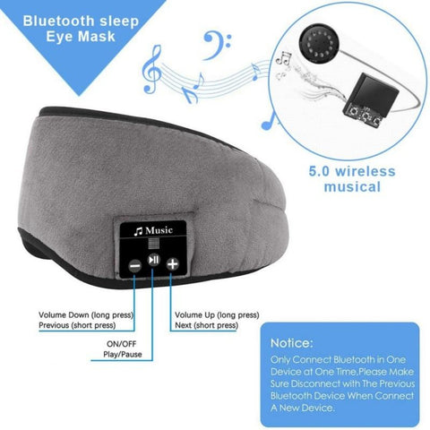 Bluetooth 5.0 Sleep Noise-Cancelling Headphones for Sleeping with Eye Cover