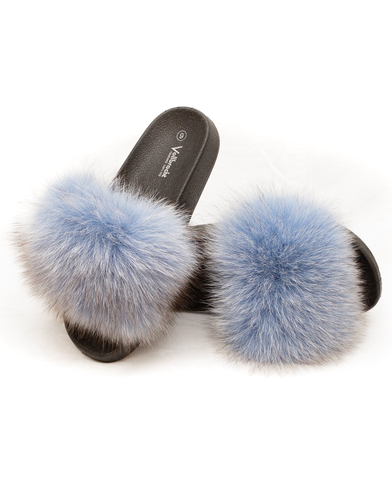 Fox Fur Slides Blue Vollbracht Furs