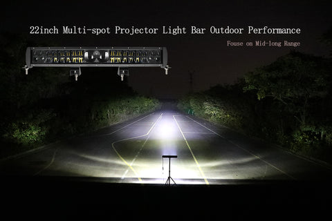 Outdoor light performance of COLIGHT multi-laser projector 22inch light bar