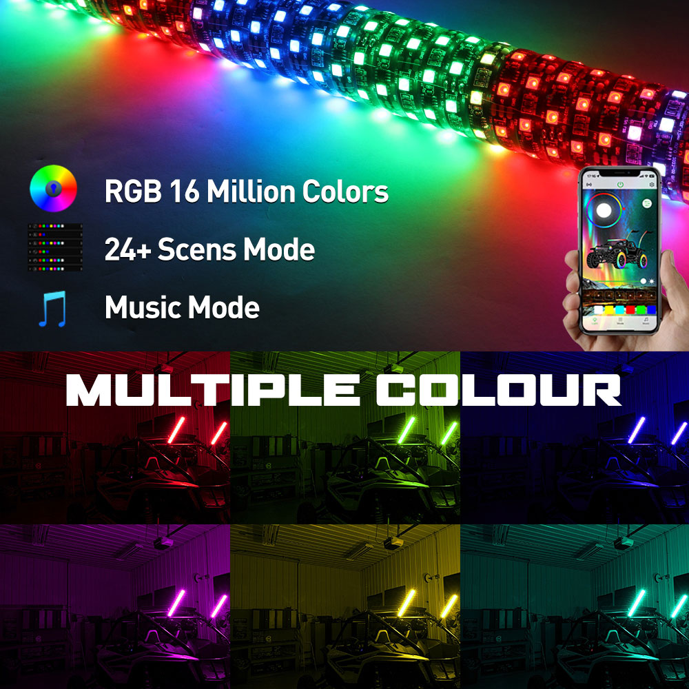 RGB LED 7 couleurs Neon Strip Light Music Télécommande pour