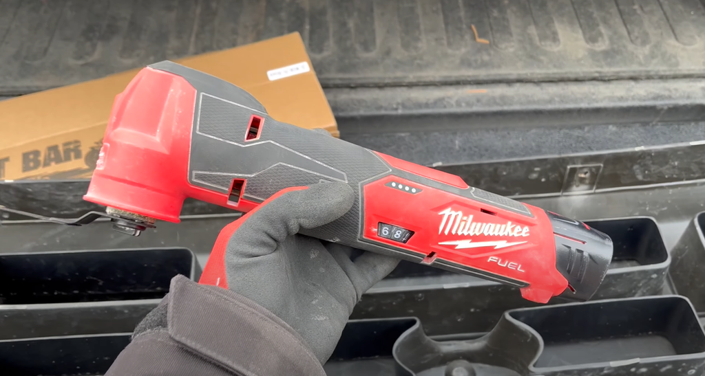 you can use the milwaukee multi functional tool to cut the grille