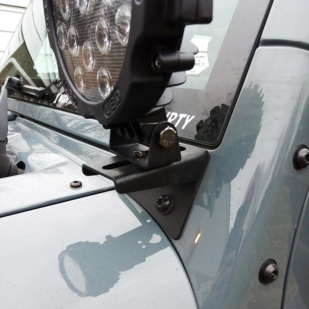 2007-2017 Jeep Wrangler JK A-Pillar Light Mounting Brackets